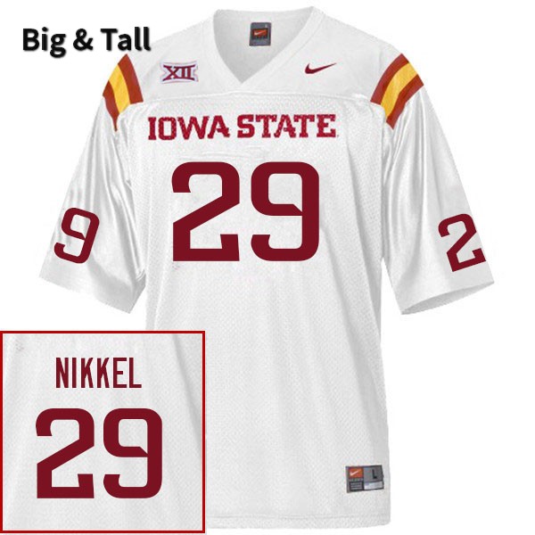 Iowa State Cyclones Men's #29 Ben Nikkel Nike NCAA Authentic White Big & Tall College Stitched Football Jersey VB42Y05LZ